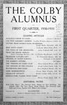 Colby Alumnus: Cover and Table of Contents (1930)