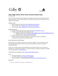 Honors Theses and Senior Scholars Papers (Policies, Procedures and Resources) by Colby College Libraries and Martin F. Kelly III