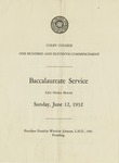 14a. Colby Baccalaureate Service (Page 1) by Bern Porter
