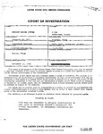 U.S. Civil Service Commission Report of Investigation by Bern Porter
