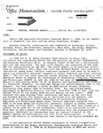 U.S. Government Office Memorandum by Bern Porter